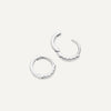 14 Karat White Gold Pavé Cubic Zirconia Small Huggie Hoops (10mm) - 4