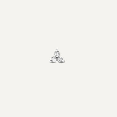 14 Karat White Gold with Diamonds Mini Diamond Lotus Piercing (0.02 ct) - 5