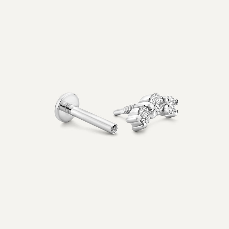 Diamanten Gebogen Staaf Piercing (0.06 ct)