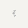 585er Weißgold mit Diamanten Diamant Geschwungener Piercing mit Zargenfassung (0.03 ct) - 5
