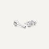 585er Weißgold mit Diamanten Diamant Geschwungener Piercing mit Zargenfassung (0.03 ct) - 6