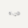 Oro Blanco de 14 Quilates con Diamante Piercing de Diamante de Tres Garras (0.05 ct) - 6