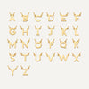 585er Gold Essential Initialen Buchstabe Halskette - 10