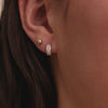14 Karat Gold Pavé Zirconia Hoops Sphere Earrings Set - 3