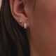 Pavé Zirconia Hoops Sphere Earrings Set