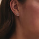 Pavé Cubic Zirconia Open Halo Studs