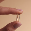 14 Karat Guld Smal Hamret Stabelring - 5
