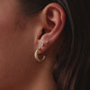 585er Gold Round Cut Zirkonia Ohrstecker - 4