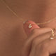 Bezel Set Diamant Linked Pendant Ketting (0.02 ct)