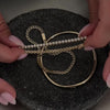 Ouro de 14 Quilates com Diamantes Pulseira de Ténis de Diamante com Bisel (0.41 ct) - 8