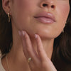 14 Karat Gold Beaded Hoop Charm - 4