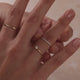 Anillo Apilable de Diamantes Half Eternity (0.09 ct)