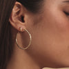 14 Karaat Goud Spiraal Tube Extra Grote Hoops (33 mm) - 4