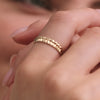 Or 14 Carats Bague Eternity Line - 4
