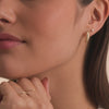 585er Gold Croissant Dome Hoops - 4