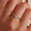14 Karat Gold Cubic Zirconia Lotus Ring - 4