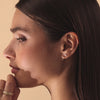 Oro de 14 Quilates Pendientes de Aro Huggie Martillados (12 mm) - 4