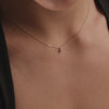 Oro de 14 Quilates con Diamantes Six Prong Diamond Cluster Linked Pendant Necklace (0.06 ct) - 4