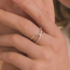 14 Karaat Goud met Diamanten Diamant X Ring (0.05 ct) - 4