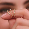 585er Gold Essential Gedrehter Stapelring - 4