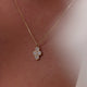 Zirkonia Bloem Pendant Ketting