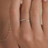 14 Karaat Goud met Diamanten Diamant Claw Ring (0.10 ct) - 4
