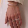 14 Karat White Gold Crossover Cubic Zirconia Eternity Ring - 4