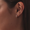 585er Gold mit Diamanten Pavé Diamant Breite Huggie Hoops (12mm) (0.18 ct) - 4