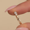 585er Gold mit Diamanten Diamant Trilogie Ring (0.15 ct) - 4