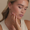 14 Karat Gold Solo Linked Paperclip Hoop Charm - 4