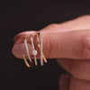 14 Karat Guld med Diamanter Diamant Krydsende Ring (0.15 ct) - 5