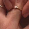 Or 14 Carats avec Diamant Bague Illusion Diamant (0.01 ct) - 4