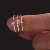 14 Karat Guld med Diamanter Tunn Diamond Line Ring (0.04 ct) - 5