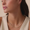 14 Karat Gold Beaded Double Huggie Hoops (12mm) - 4