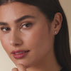 585er Gold mit Diamanten Diamant Halo Ohrstecker (0.09 ct) - 4