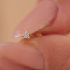 14 Karat Gold with Diamond Three Prong Diamond Piercing (0.03 ct) - 4