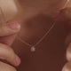 Collar Colgante Halo de Diamantes Four Prong (0.04 ct)