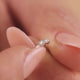 Diamant Geschwungener Piercing mit Zargenfassung (0.03 ct)