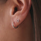 Créoles Huggie Pavé Zircon Or Blanc (12mm)