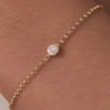 585er Gold mit Diamanten Diamant Halo Armband (0.05 ct) - 4