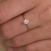 Or 14 Carats Bague Ovale Zircon - 4
