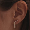 14 Karat Gold Cubic Zirconia Curved Trinity Studs - 6
