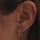 Cubic Zirconia Curved Trinity Studs
