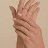 14 Karat Gold with Diamonds Diamond Open Halo Ring (0.05 ct) - 4