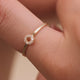 Pavé Cubic Zirconia Open Halo Ring