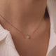 Collar con Colgante Halo de Diamantes (0.05 ct)