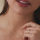 Four Prong Diamant Halo Pendant Ketting (0.05 ct)