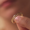 14 Karat Gold Cubic Zirconia Double Twisted Ring - 4