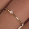 14 Karat Gold with Diamond Four Prong Diamond Solitary Ring (0.05 ct) - 4