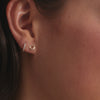 Or 14 Carats Créoles Petites Huggie Zircon Pavé (10mm) - 4